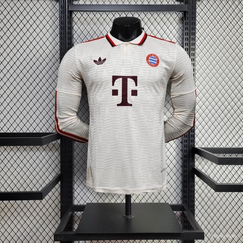 Camiseta de fútbol Bayern Munich 2024/25 TERCERA MANGA LARGA VERSION JUGADOR